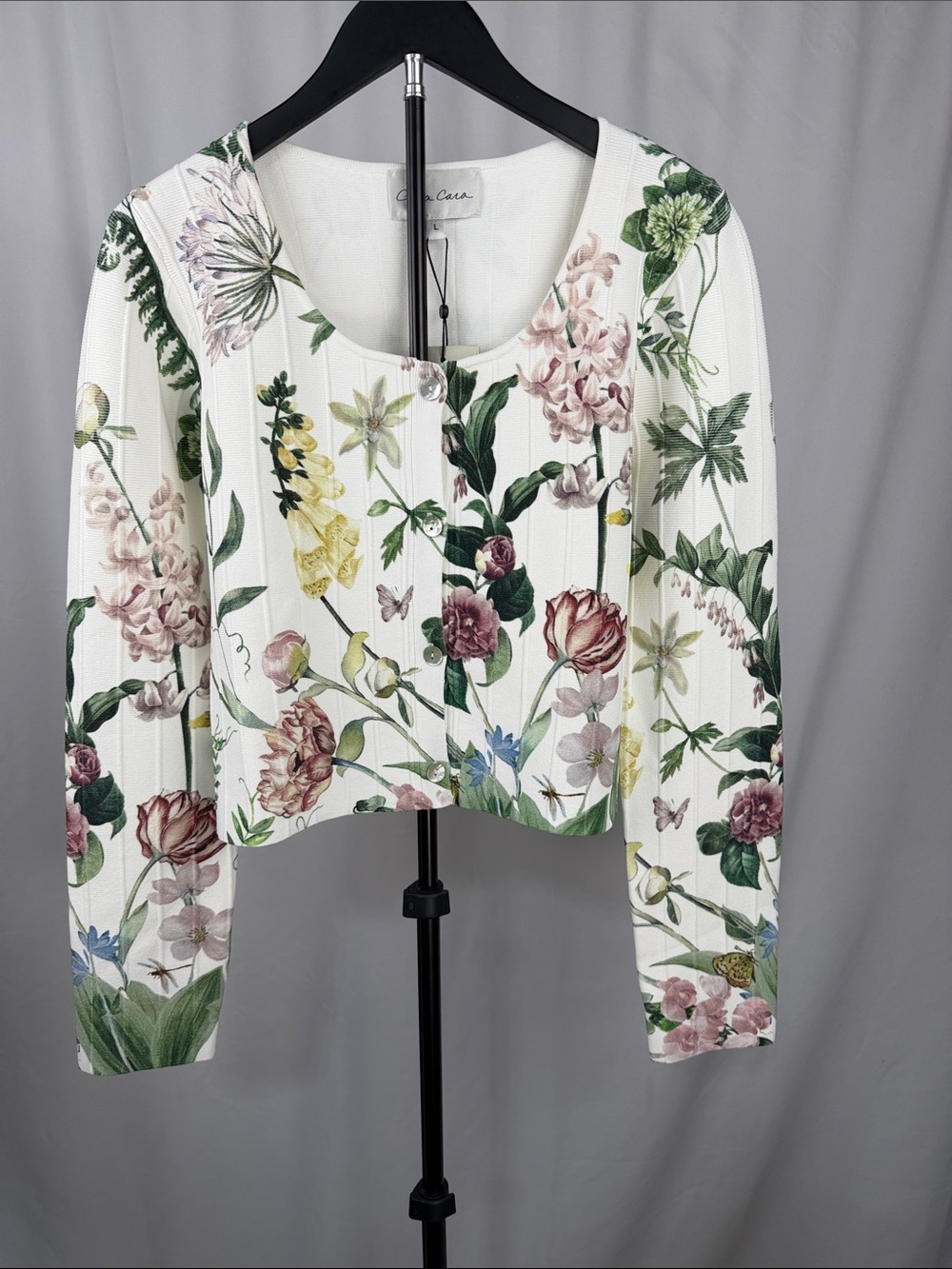 Cara Cara Rose Cardigan Bloomsfield Ivory Floral NWT – Size Large